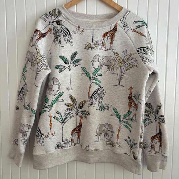 Safari Animal Print Fleece Sweatshirt LA SOUL - Picture 1 of 13